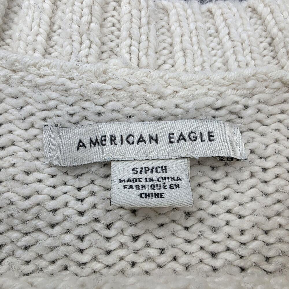 American Eagle Sweater Womens Small Striped Crewneck Pullover Knit Casual Preppy - Picture 2 of 16